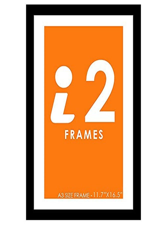 i2 Frames in A3 Size PhotoFrame Pack of 2 Premium Frames as 29.7x42cms for wall mounted Black colour Photoframe for special occassions - Image 2